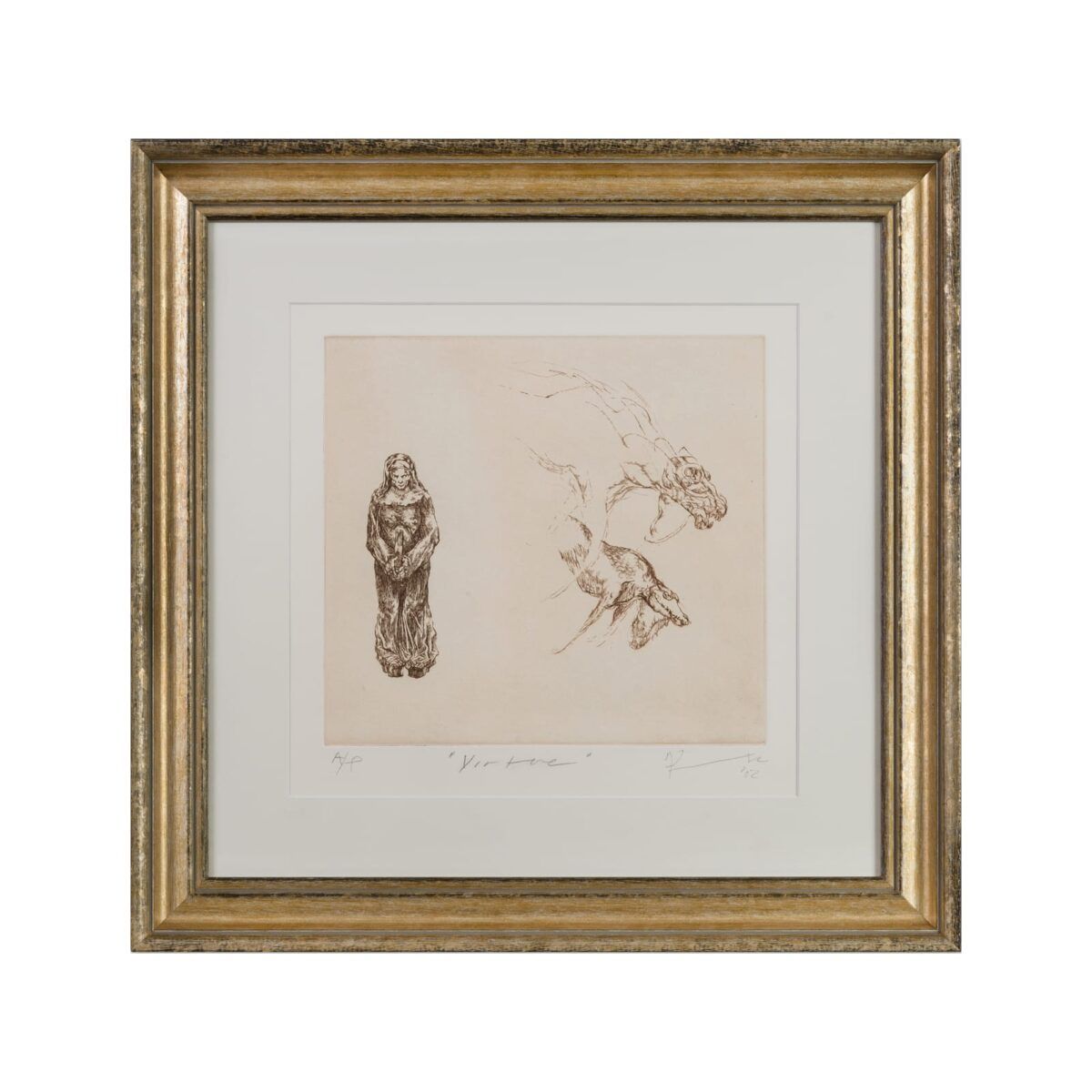 Gravura em metal "Virtue" |  Manuel Navarrete