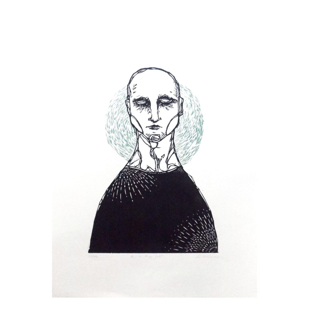 Xilogravura "Nem de Longe Santo" | Luis Matuto