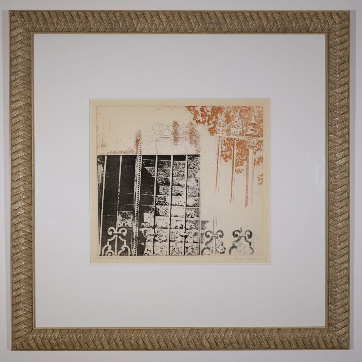 Gravura de escadaria de Santa Tereza