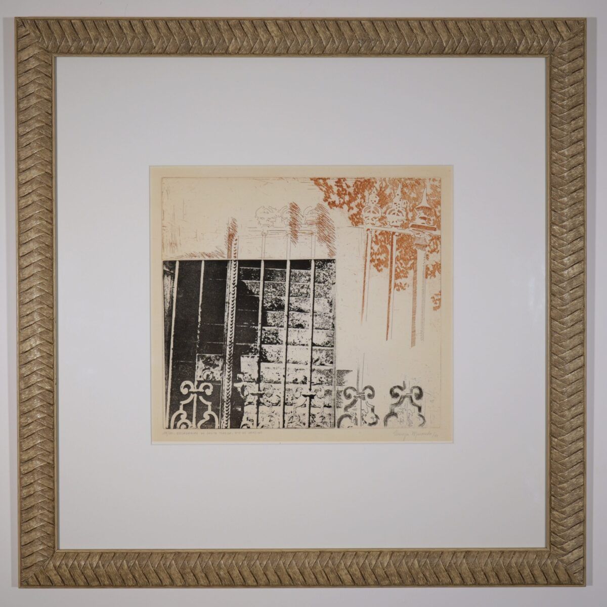 Gravura de escadaria de Santa Tereza