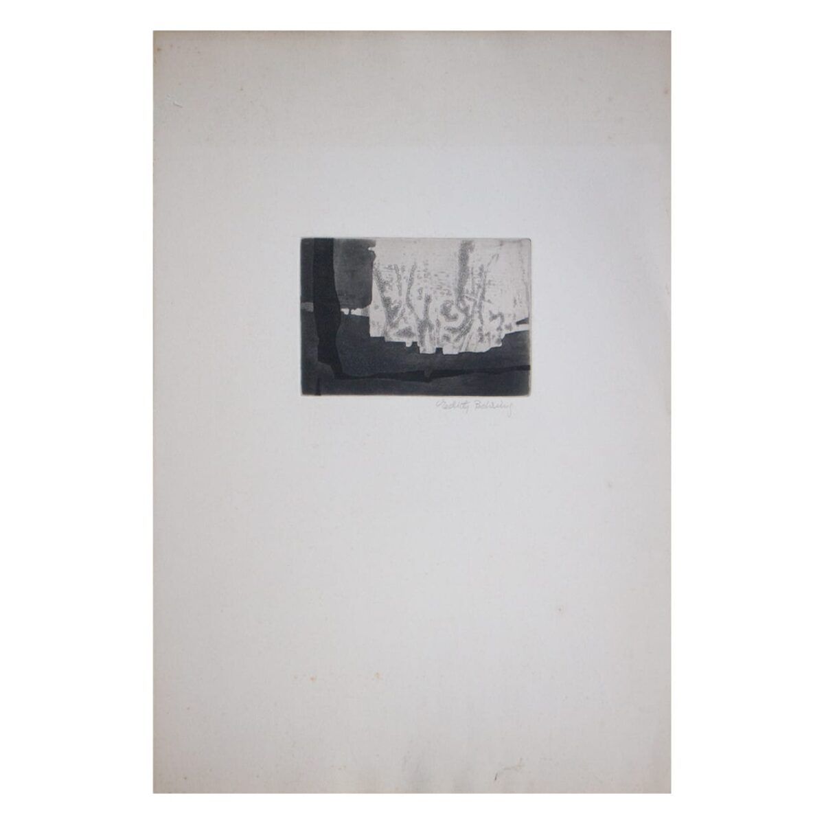 Gravura em metal da artista Tomie Ohtake