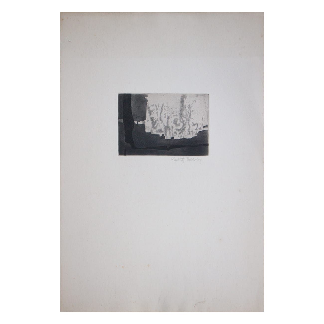 Gravura em metal da artista Tomie Ohtake