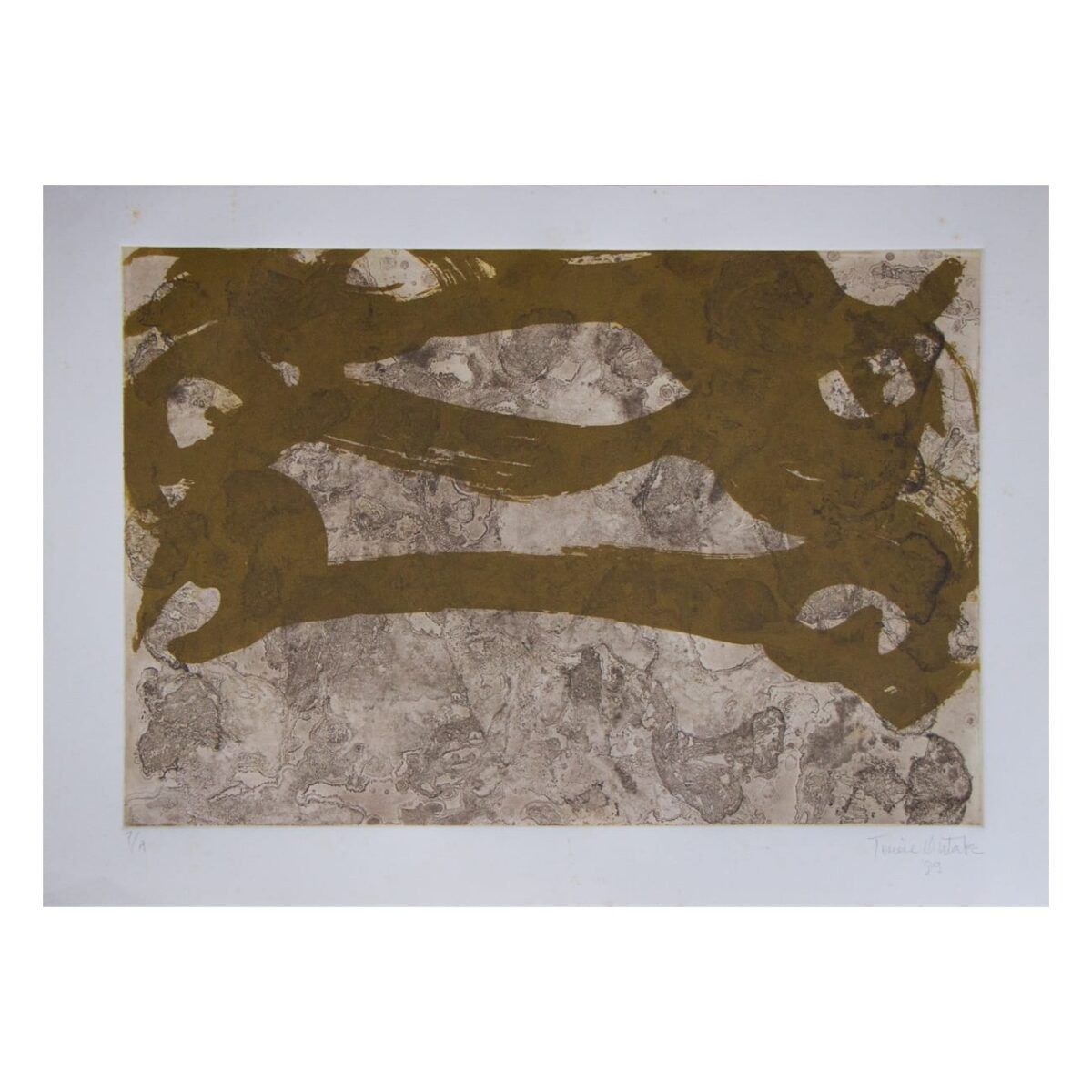 Gravura em metal da artista Tomie Ohtake