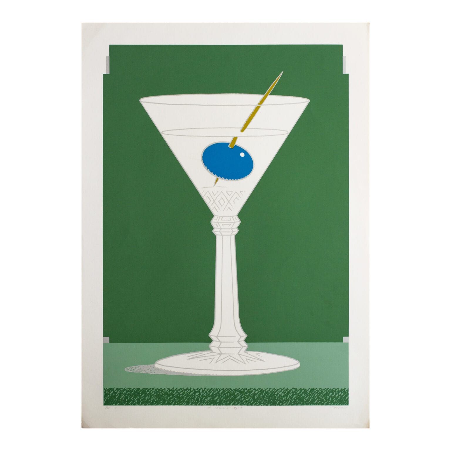 Caulos_Serigrafia_A terra é azul (martini)_PI7_69,7×49,5