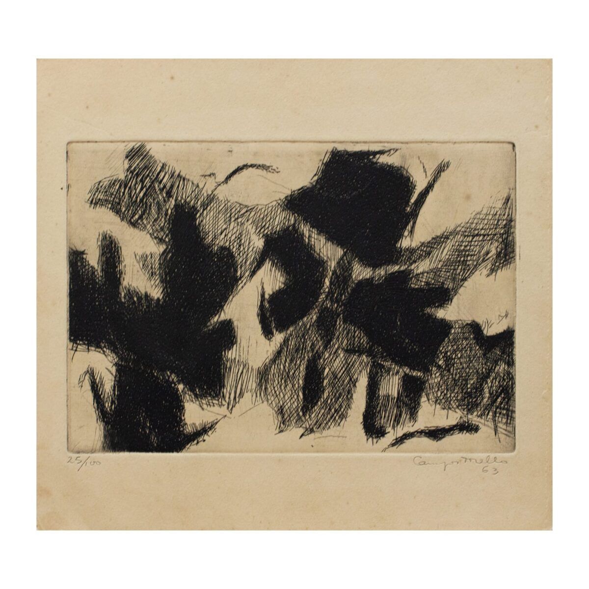 Campos Mello_Gravura em metal_25de100_1963_23x25