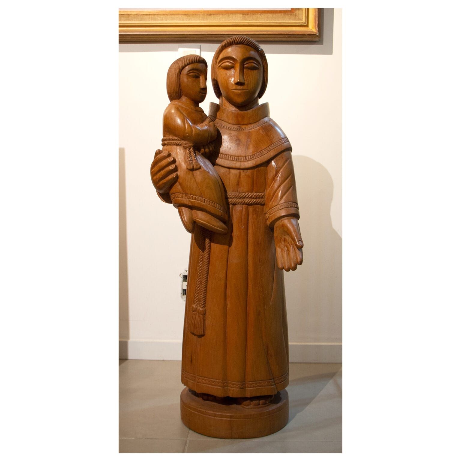 Estátua de madeira de santo. Mestre Expedito.