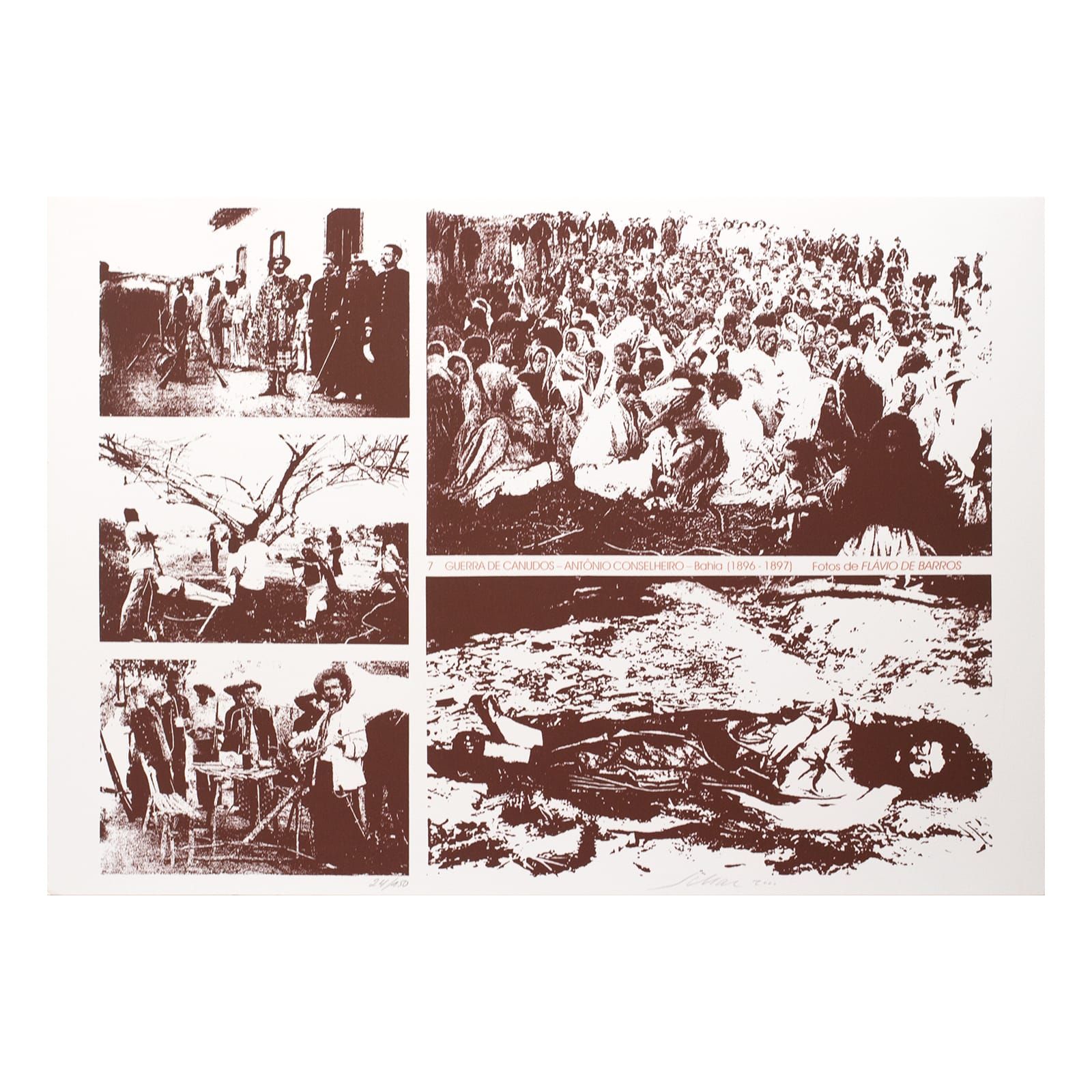 Serigrafia "Guerra de Canudos - Antônio Conselheiro - Bahia (1896 - 1897)" | Carlos Scliar