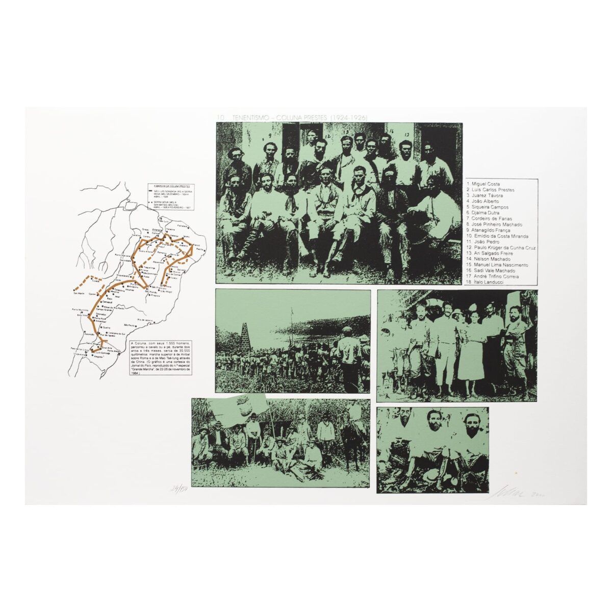 Serigrafia "Tenentismo - Coluna Prestes (1924 - 1926)" | Carlos Scliar