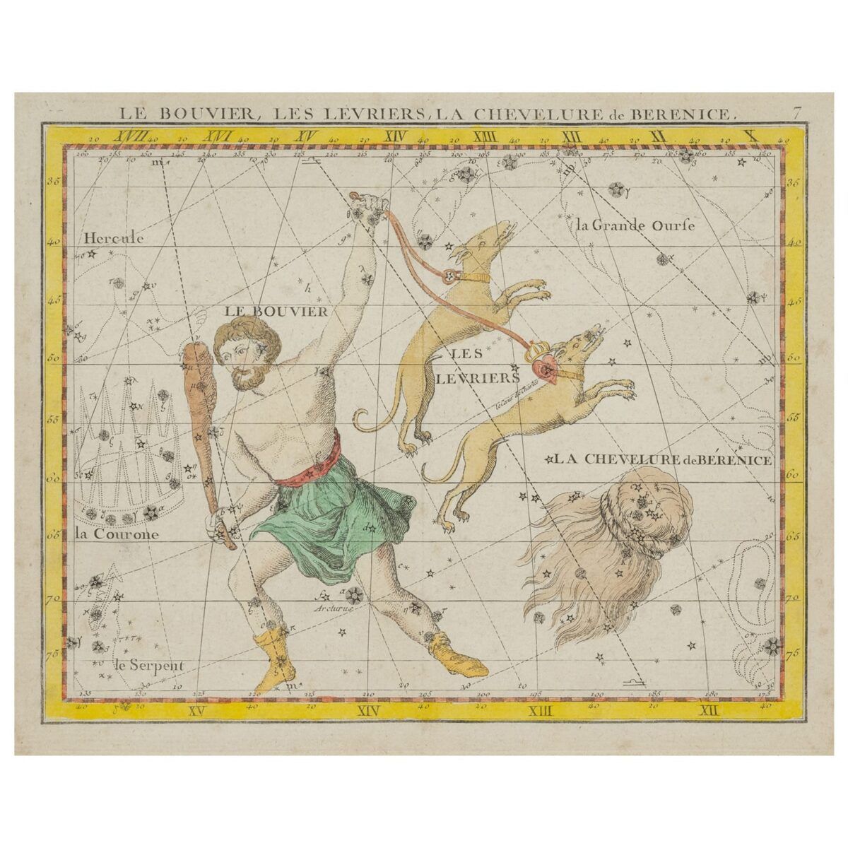 "Le Bouvier, Les Levriers, La Chevelure de Berenice" l Flamsteed / Fortin