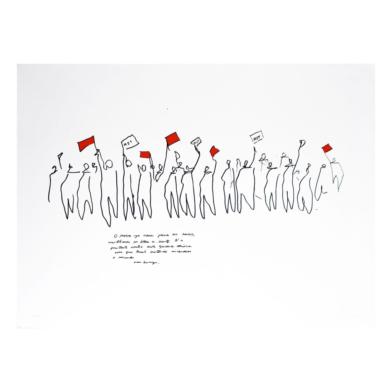 Serigrafia 'Protesto' l Oscar Niemeyer