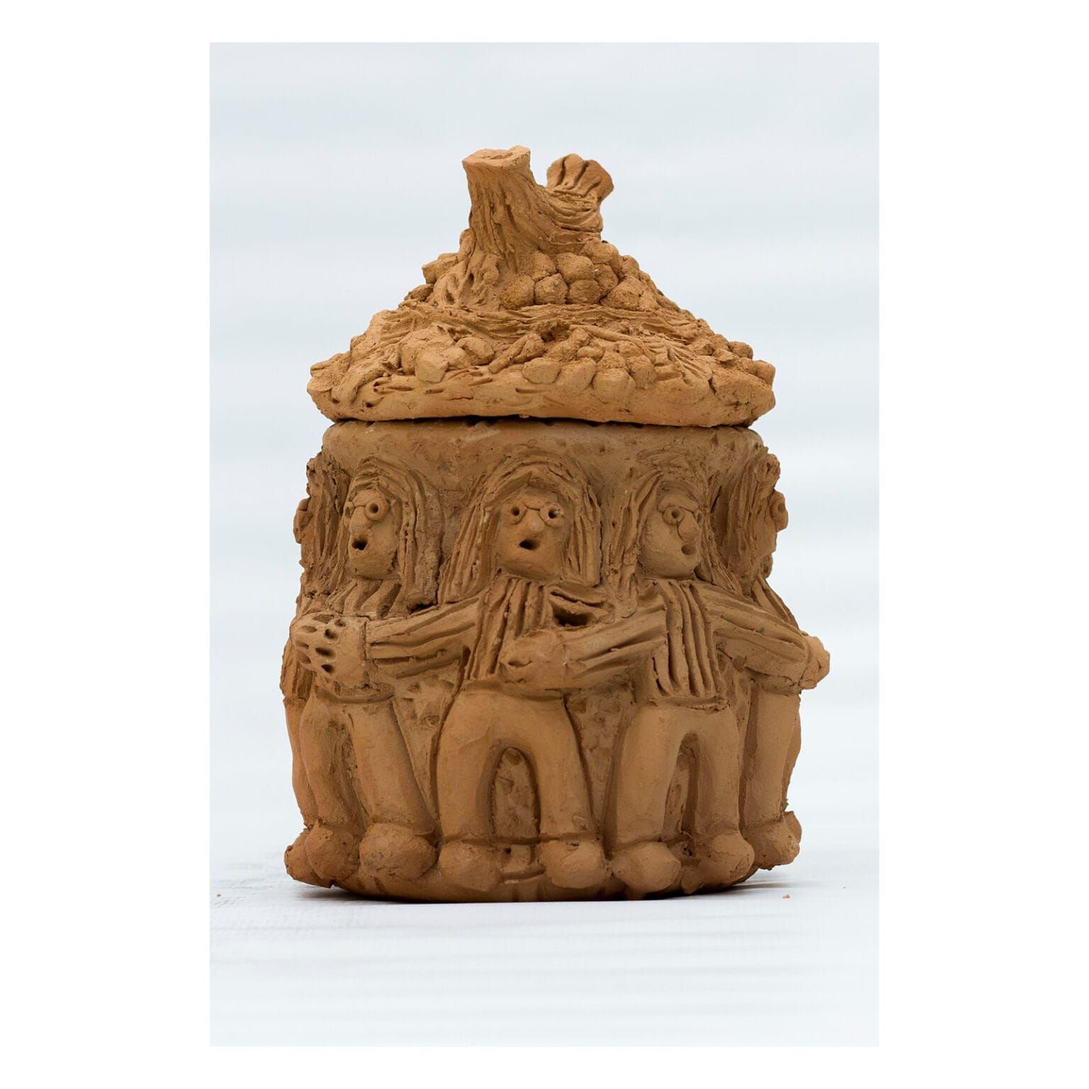 Pote com tampa "Colheita de uva" l Odon Nogueira