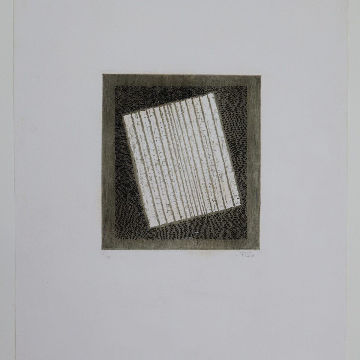 Gravura em metal 'Blanc dans le noir' l Arthur Luiz Piza