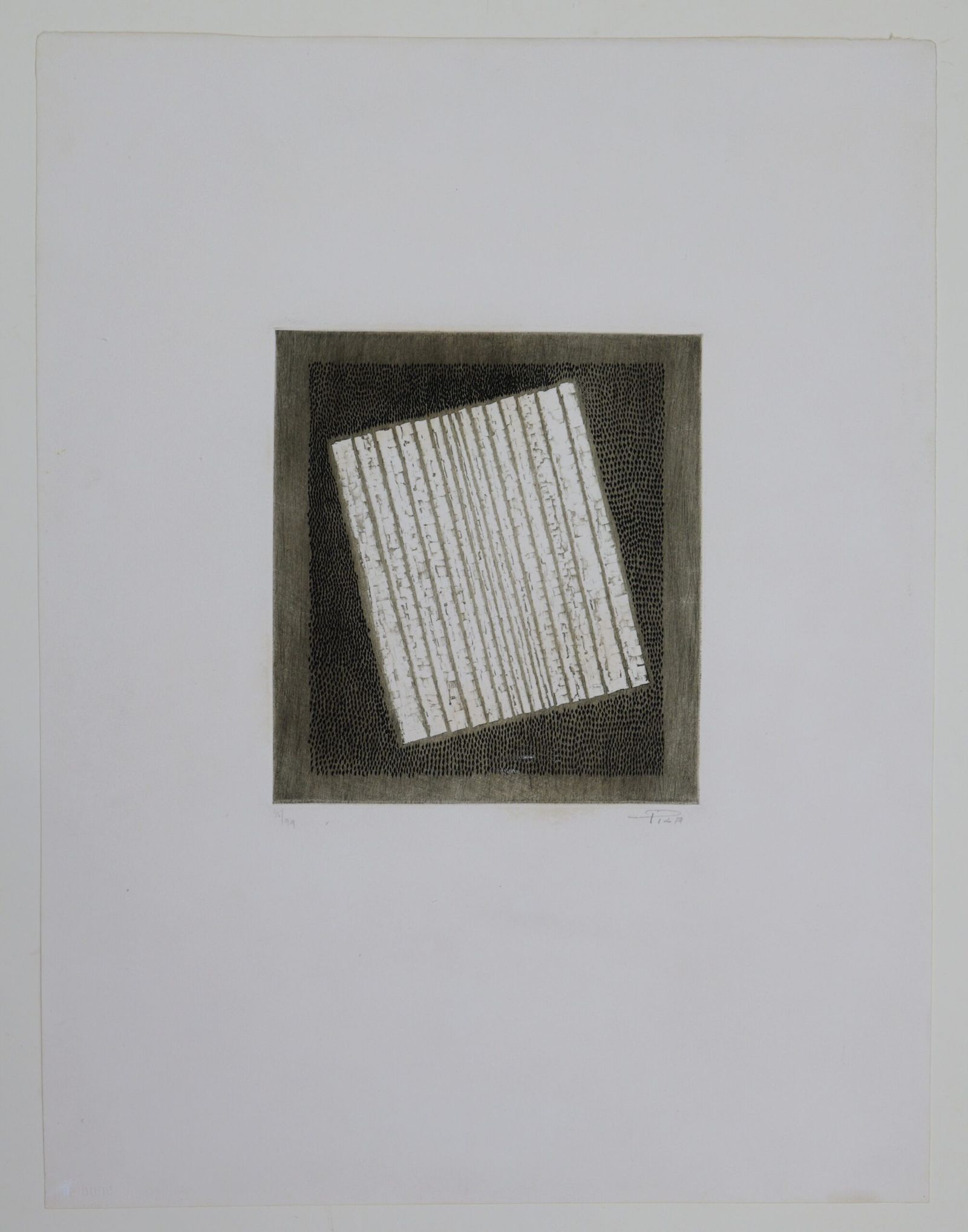 Gravura em metal 'Blanc dans le noir' l Arthur Luiz Piza