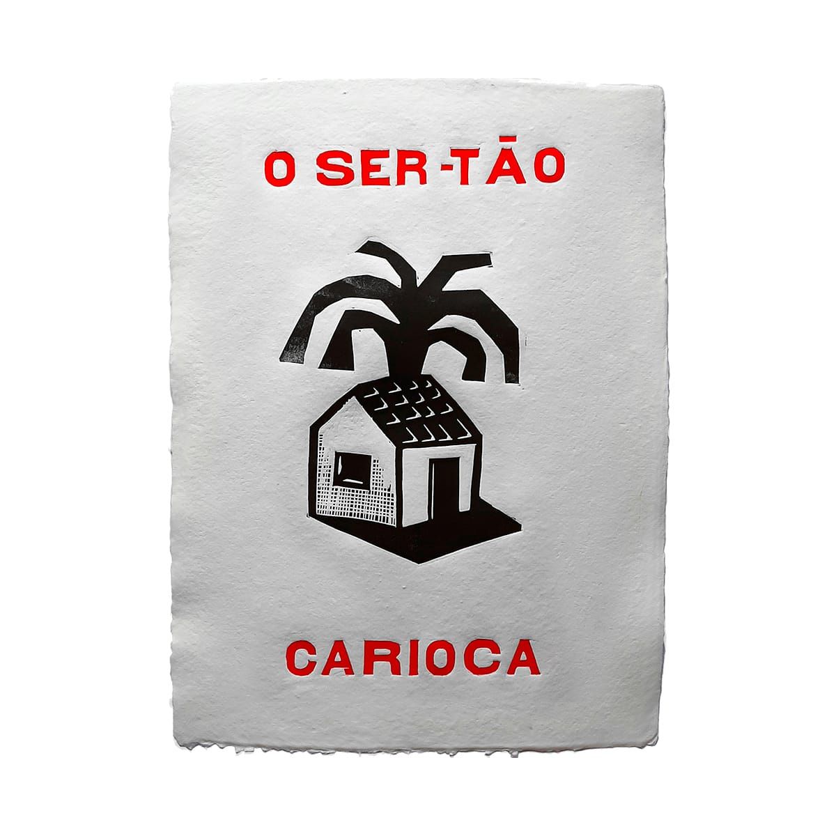 Xilogravura "O Ser-tão Carioca" - série "Sertão Carioca" | Thiago Modesto