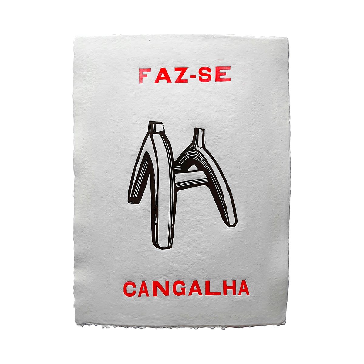 Xilogravura “Faz-se Cangalha” – série “Sertão Carioca” | Thiago Modesto