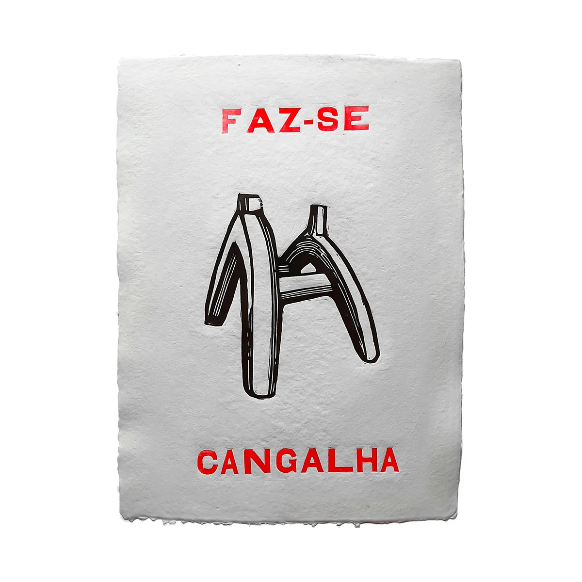 Xilogravura “Faz-se Cangalha” – série “Sertão Carioca” | Thiago Modesto