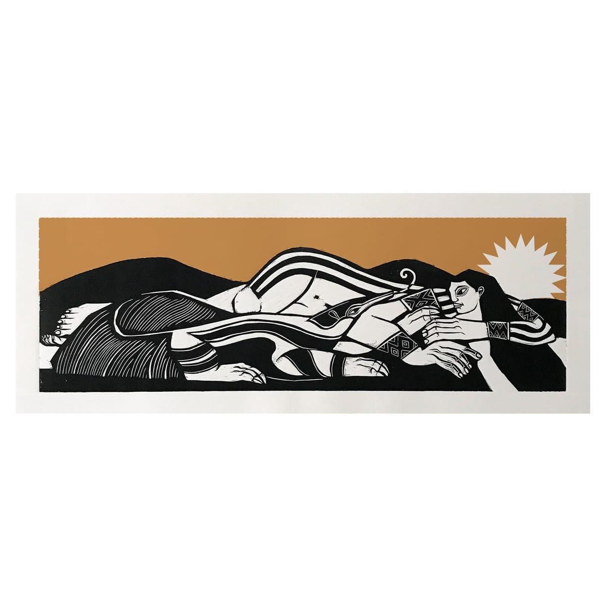 Xilogravura “Tamanduá” – série “Pindoranes” | Thiago Modesto