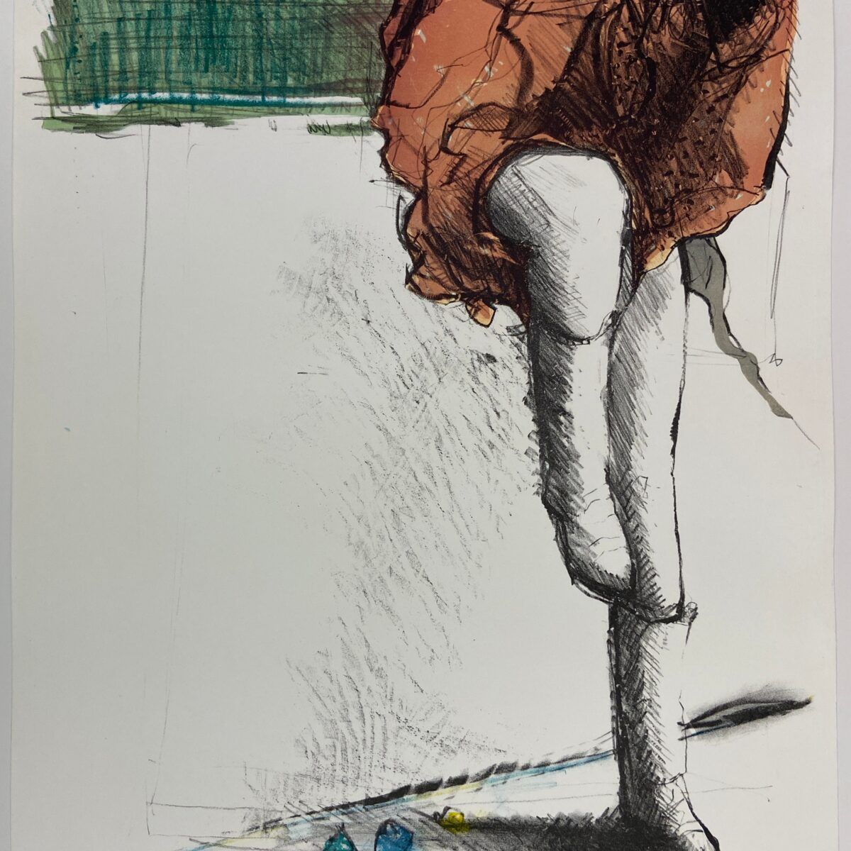 Litografia Darel Valença Lins moça de botas