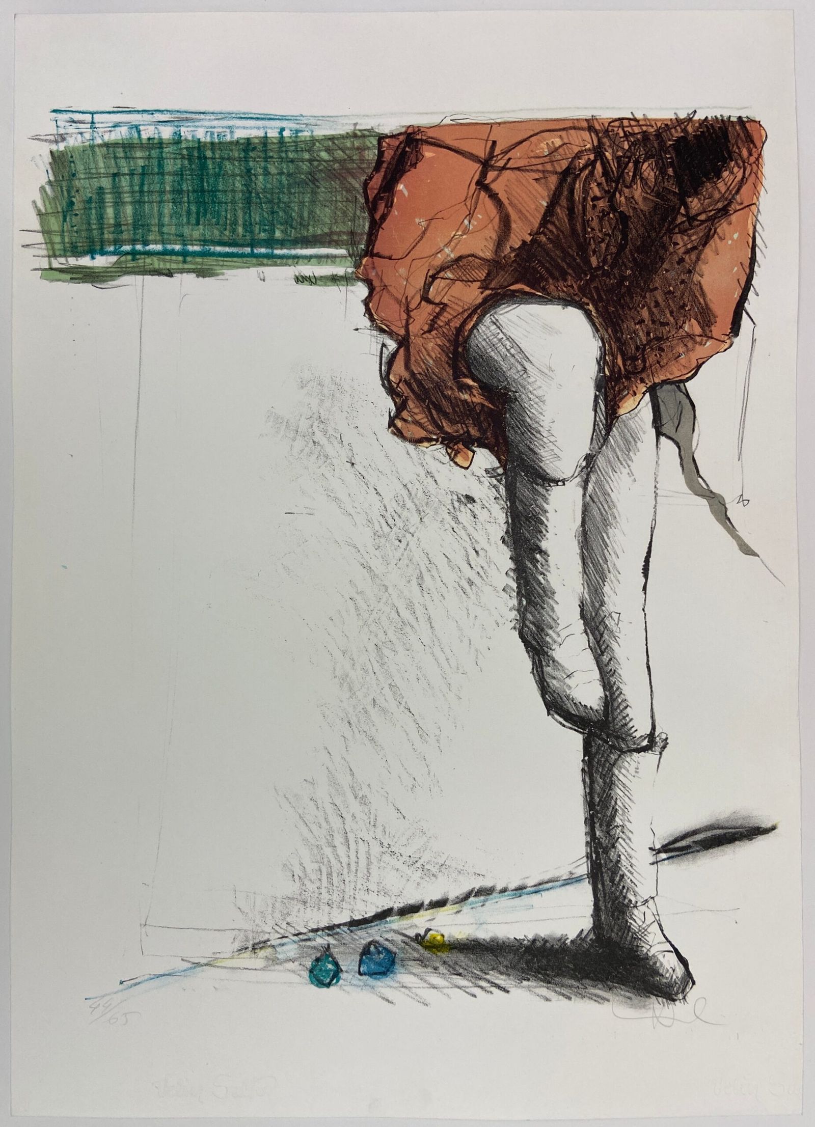 Litografia Darel Valença Lins moça de botas