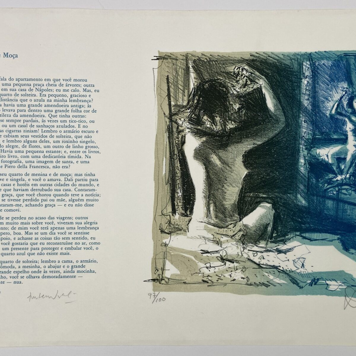 Litografia l Darel Valença Lins (colaboração com Rubem Braga)