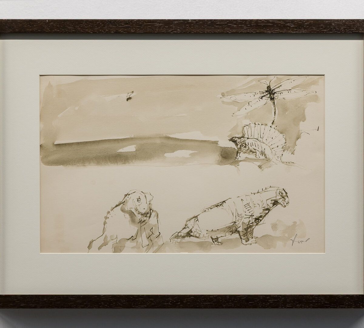 Desenho 'Répteis e libélula' 1965 | Darel Valença Lins