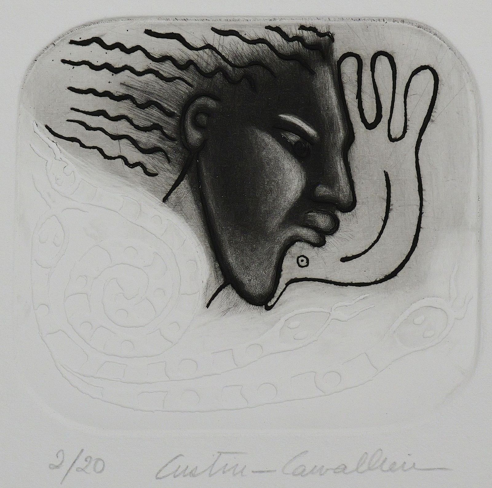 Gravura em metal "Força e Sabedoria" l Cristina Carvalheira - Imagem 2