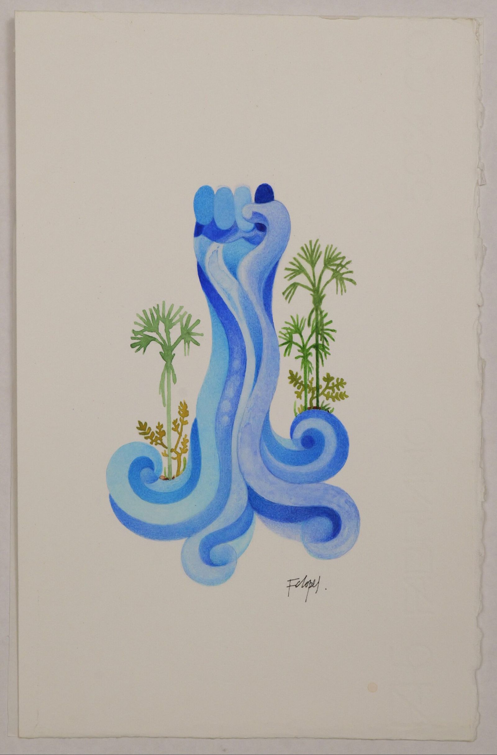 Ilustração original 'Força das águas' | Fernando Lopes