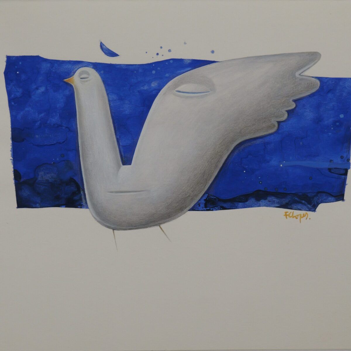 Ilustração original 'Pomba em paz' | Fernando Lopes