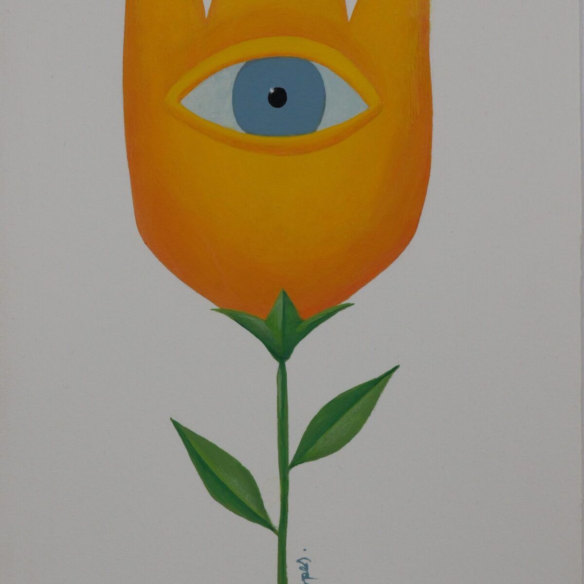 Ilustração original 'Flor atenta' | Fernando Lopes