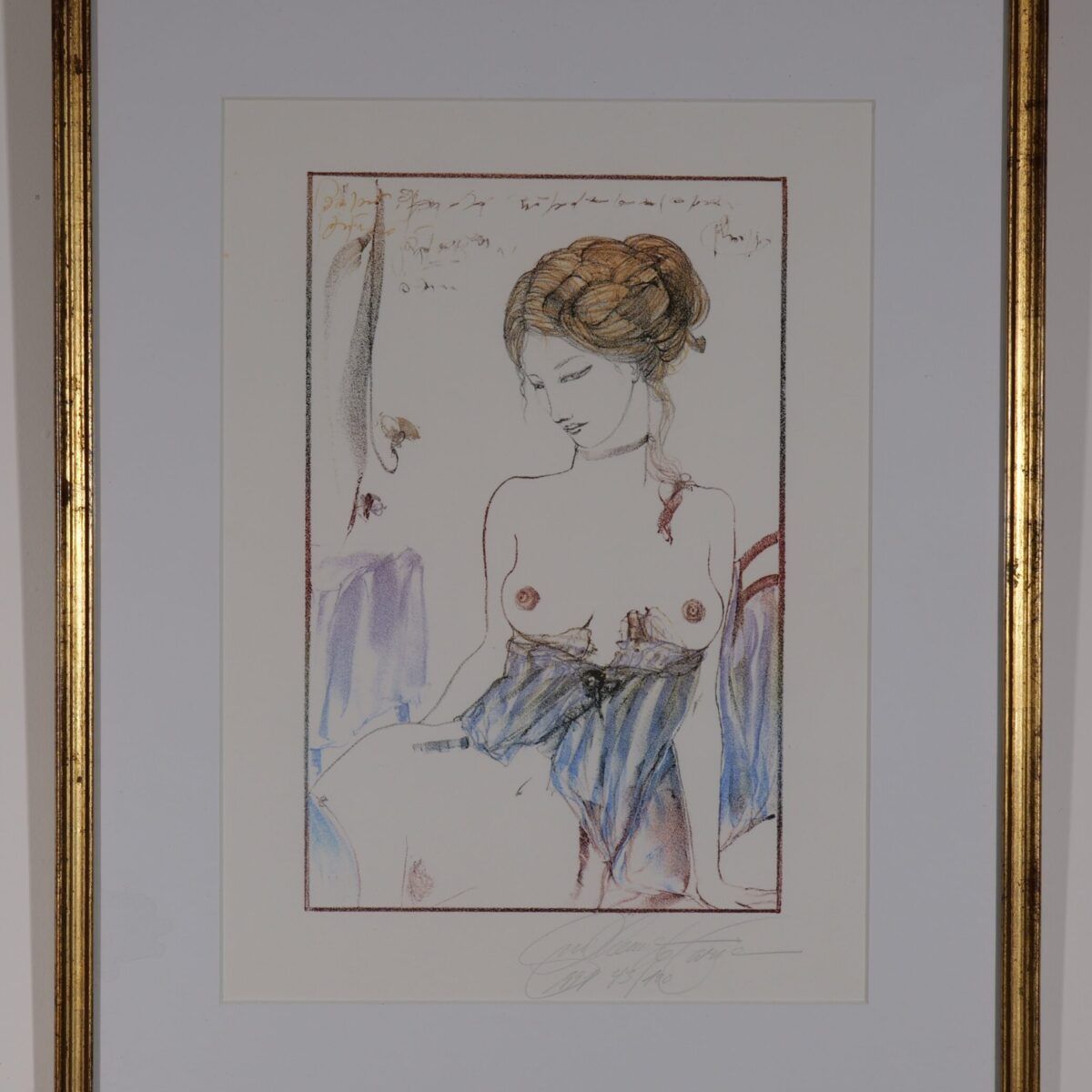 Litografia 'Nú feminino' | Guilherme de Faria