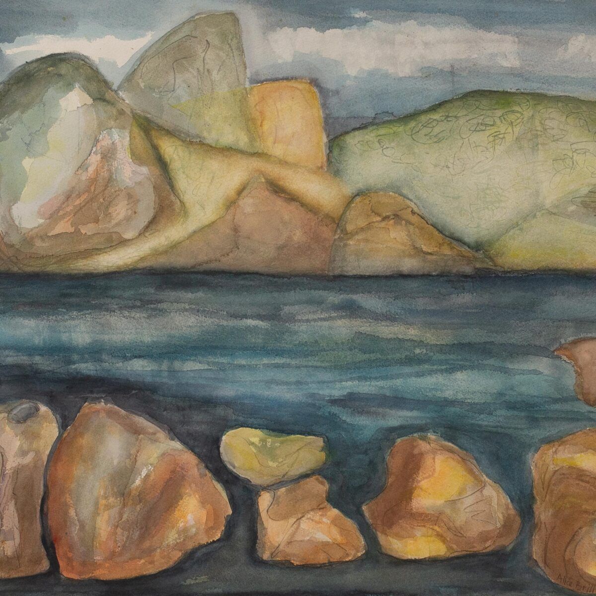 Aquarela "Enseada" 1993 | Alice Brill