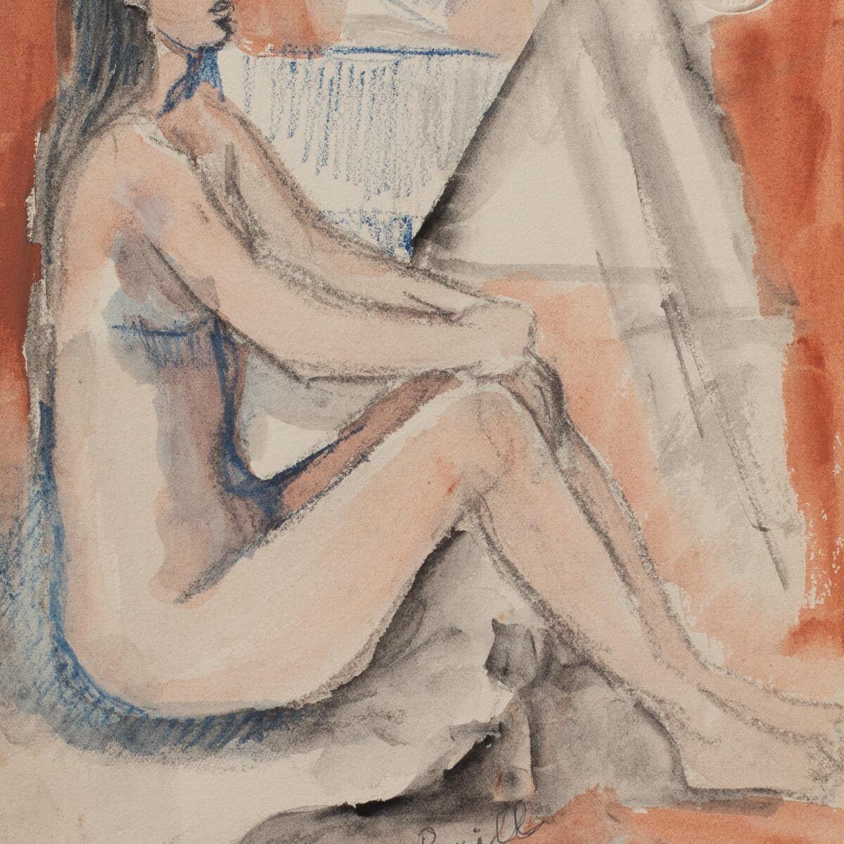 Aquarela "Modelo" | Alice Brill